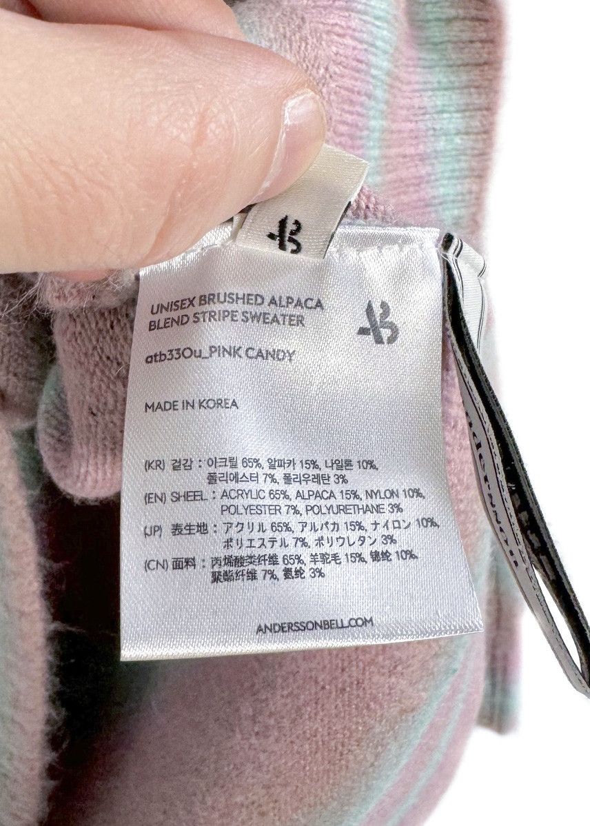 Andersson Bell Andersson Bell Pink Green Striped Alpaca Blend Sweater Size M / US 6-8 / IT 42-44 - 6 Thumbnail