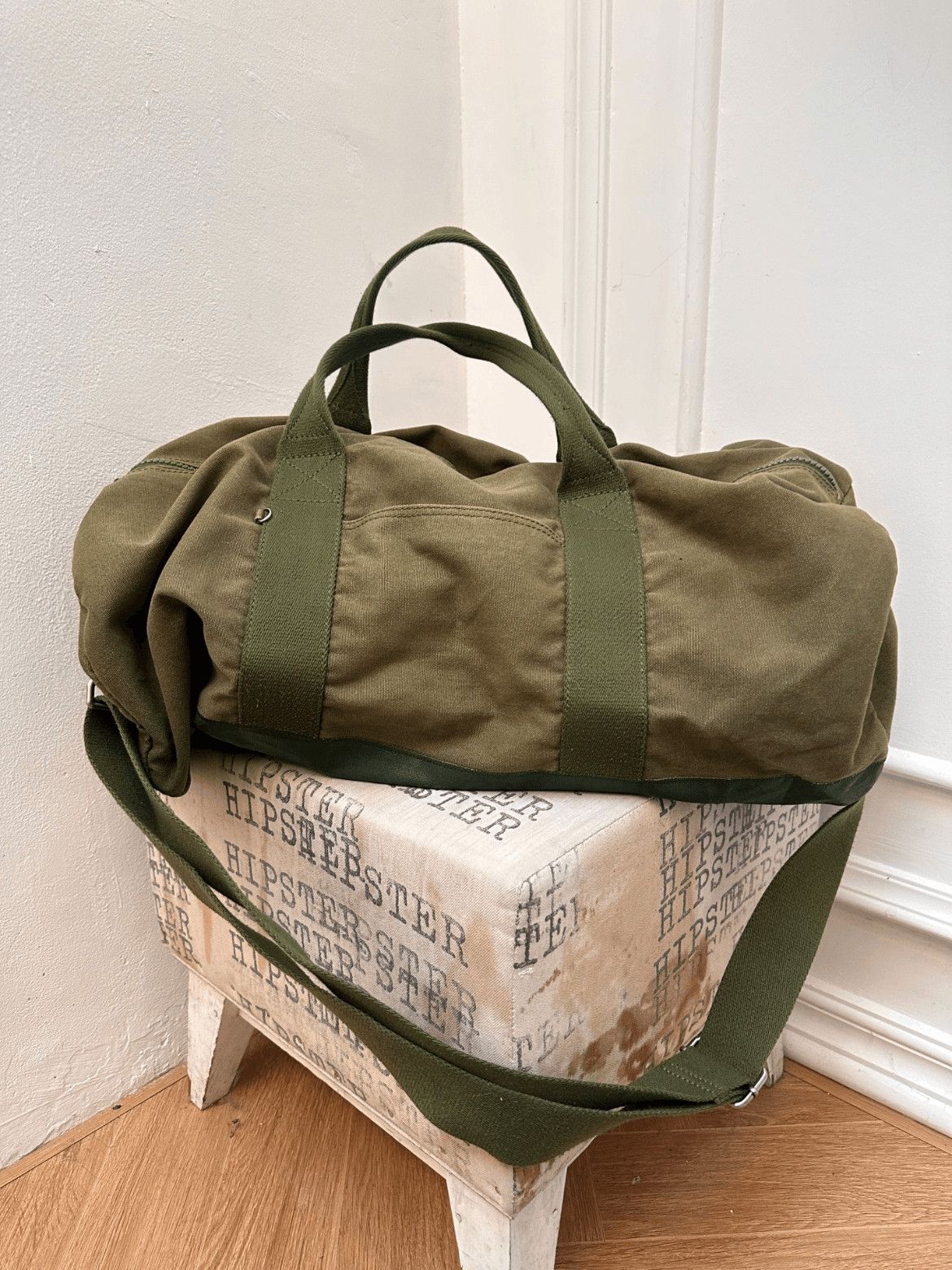 Yohji Yamamoto Yohji Yamamoto Mandarina Canvas Gym Bag-2507 Size ONE SIZE - 7 Thumbnail