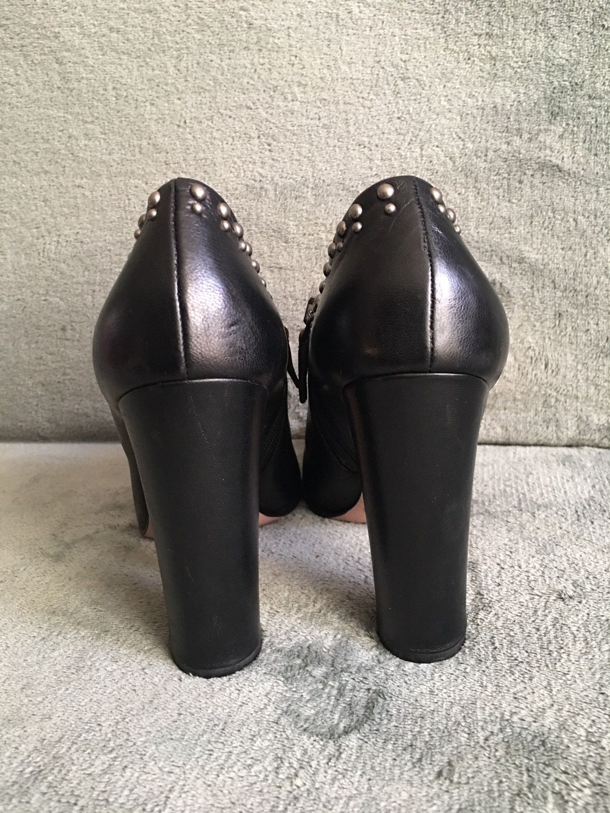 Prada PRADA Black Leather Ankle Stud Boots EU 38 Size US 8 / IT 38 - 5 Thumbnail