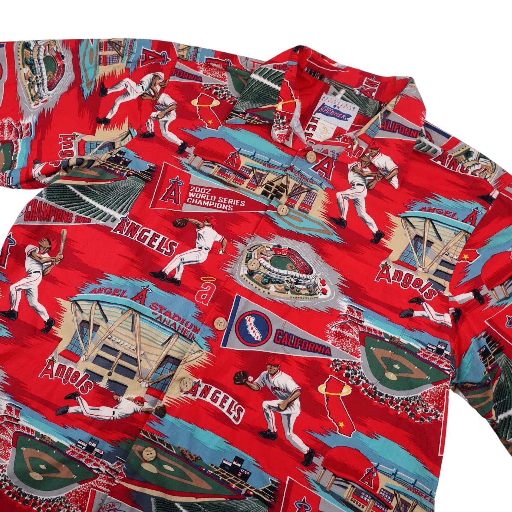 Reyn Spooner VINTAGE Reyn Spooner Anaheim Angels Baseball Print Hawaiian Shirt XL Mens Red Size US XL / EU 56 / 4 - 2 Thumbnail