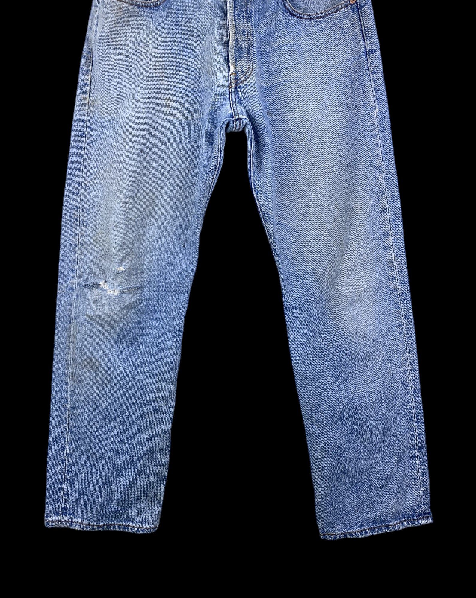 Levi's Vintage Clothing W33x29 Vintage Levis 501 90s distressed dirty denim Size US 33 - 4 Thumbnail