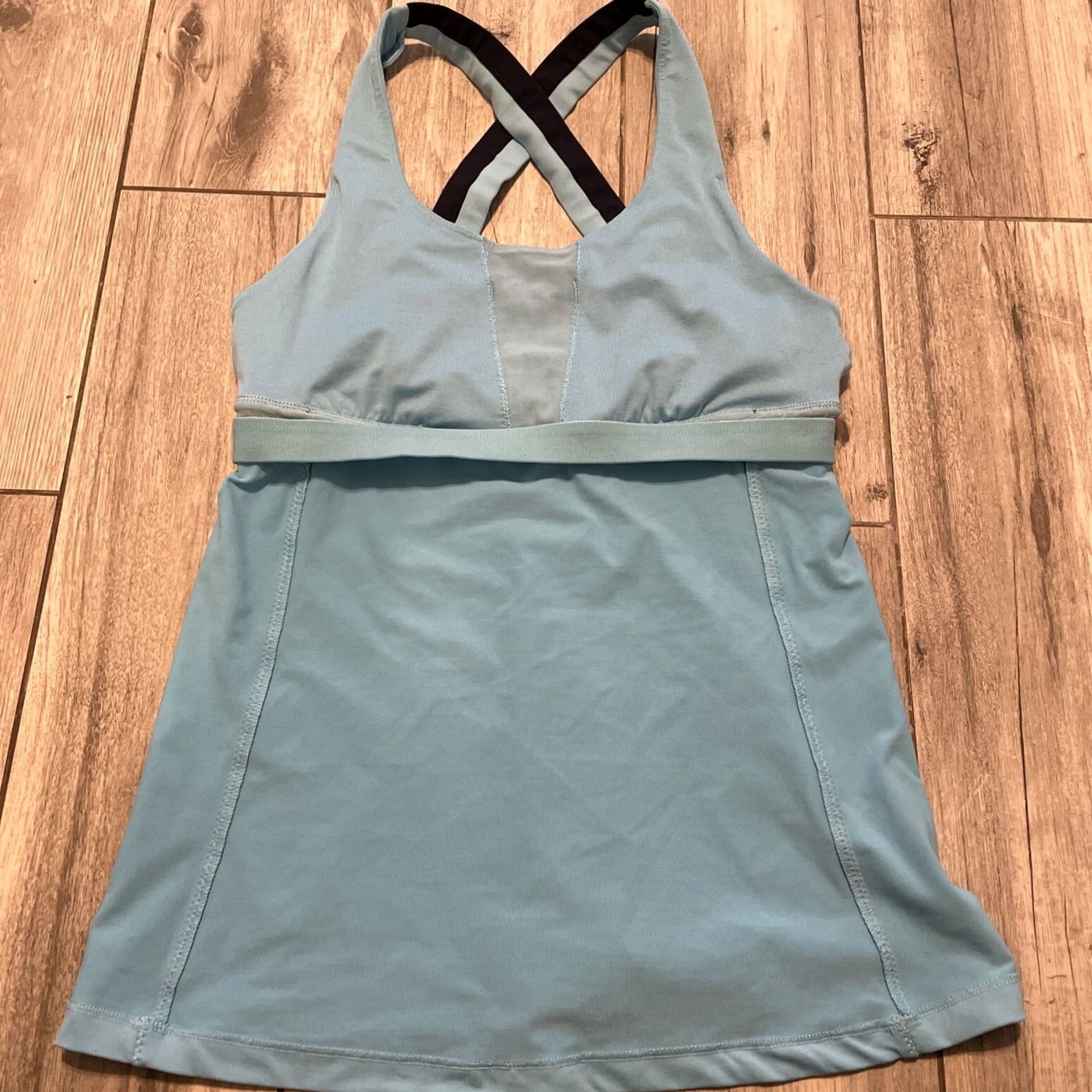 Lululemon Lululemon Tank Top Women's Small Stuff Your Bra Tank II Blue Moon Inkwell Crossover Sleeveless Racerback Knit Cotton Blend Athletic Fit Size S / US 4 / IT 40 - 7 Thumbnail