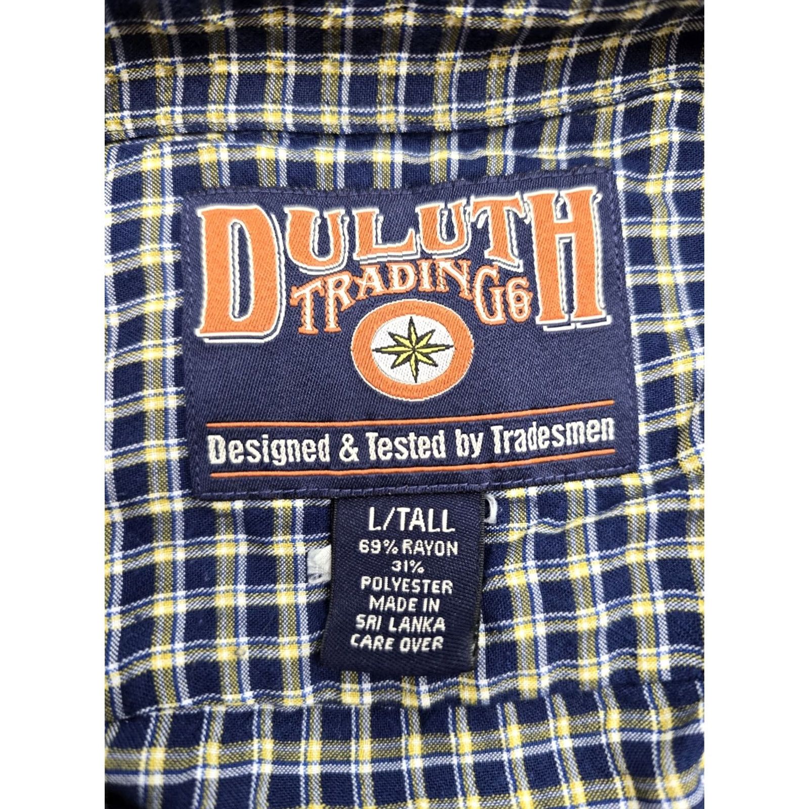 CO Duluth Men’s Short Sleeve Button-Down Plaid Shirt - Size L, Multicolor, Polyester, Rayon, Button-Up, Casual, Travel, Classic Outdoor Size US L / EU 52-54 / 3 - 3 Thumbnail