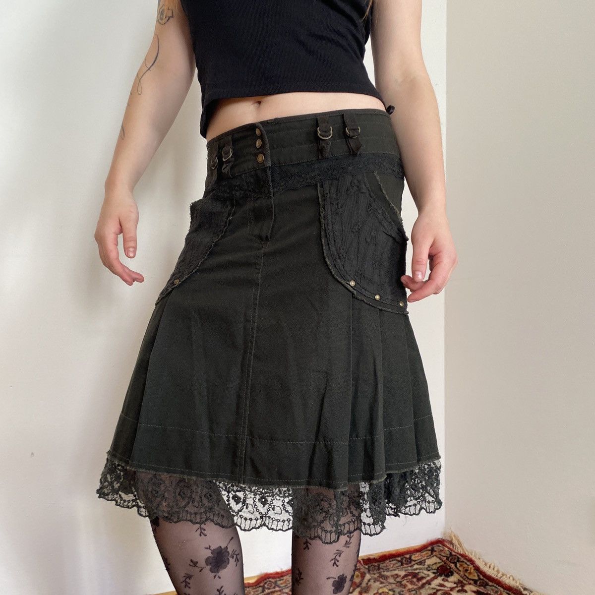 Vintage Vintage dark denim maxi skirt Size 27" / US 4 / IT 40 - 1 Thumbnail