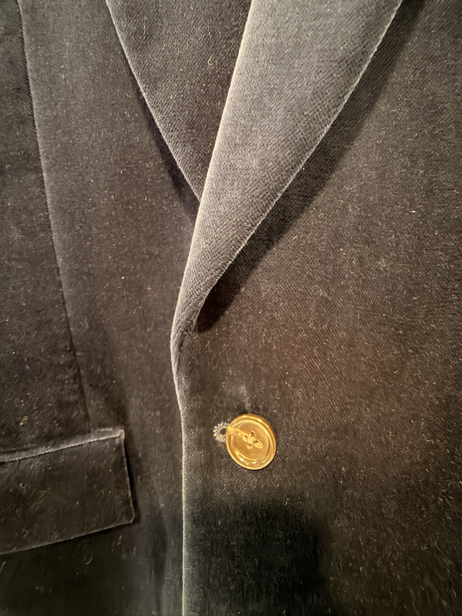 J.Crew J. Crew Navy Velvet Shawl Collar Dinner Jacket Size 36S - 2 Thumbnail