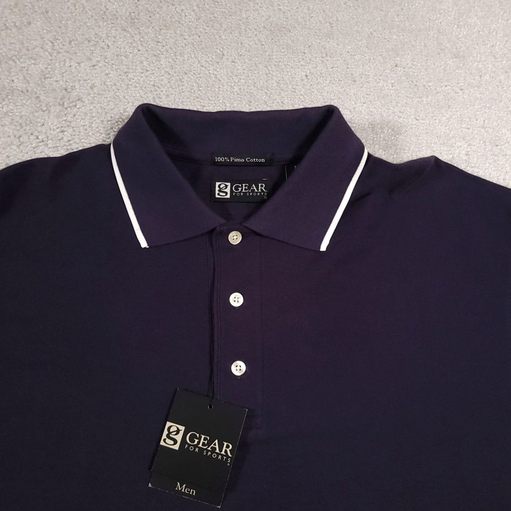 Vintage Gear For Sports Polo Shirt Mens M Navy Blue Nestlé Logo Pima Cotton Peru Size US M / EU 48-50 / 2 - 3 Thumbnail
