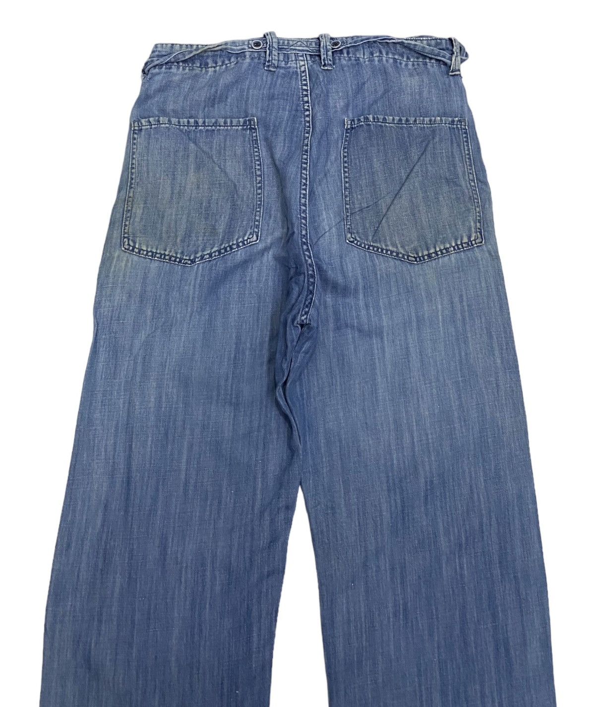 45rpm 🔥VINTAGE R BY 45RPM BAGGY LINEN CASUAL PANTS LIKE HAKAMA Size US 30 / EU 46 - 6 Thumbnail