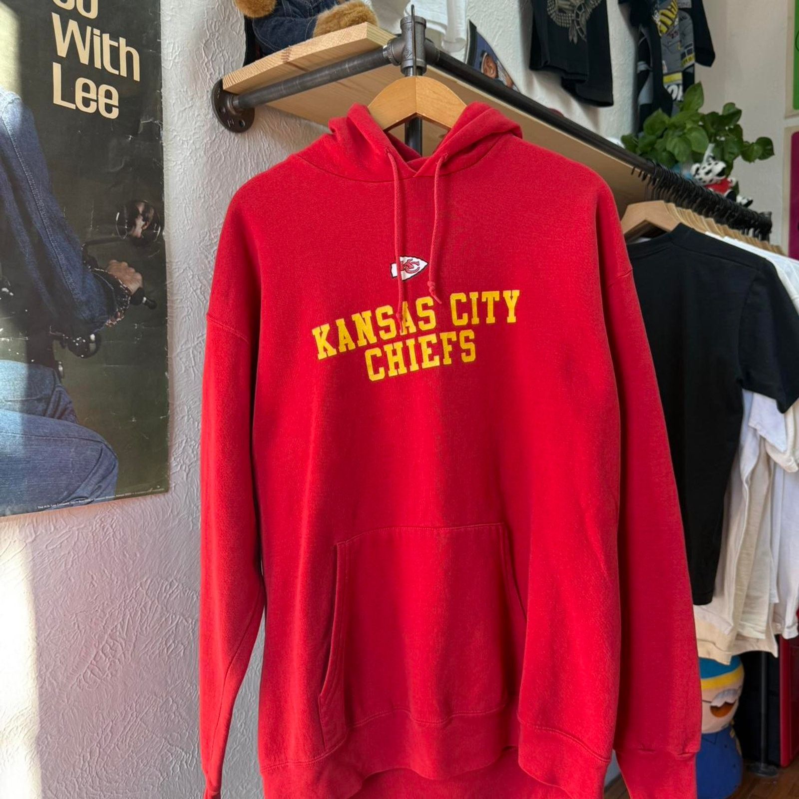 NFL × Vintage Vintage 90s Kansas City Chiefs NFL Hoodie Size US XL / EU 56 / 4 - 1 Thumbnail