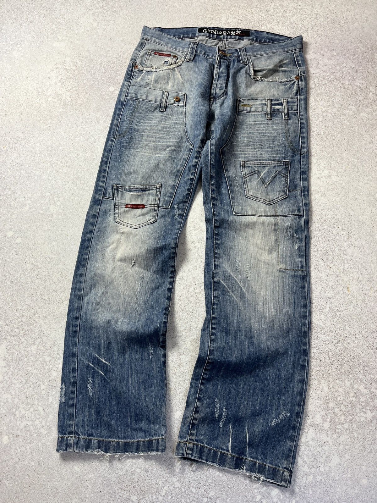 Japanese Brand × Vintage Vintage Japanese Cipobaxx Japanese Archival Patchwork jeans Size US 33 - 1 Thumbnail