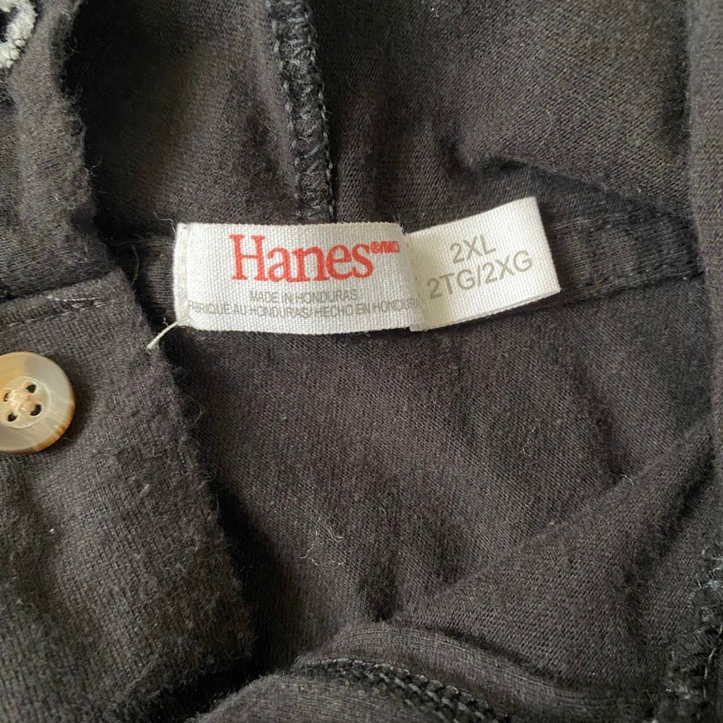 Hanes Hanes men 2XL 100% cotton lightweight longsleeve quarter but Size US XXL / EU 58 / 5 - 7 Thumbnail