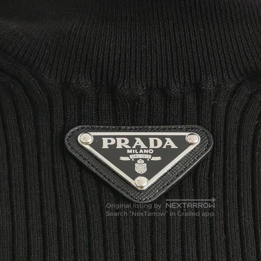 Prada Prada Black Ribbed Knit Turtleneck Sweater . Size M / US 6-8 / IT 42-44 - 3 Thumbnail