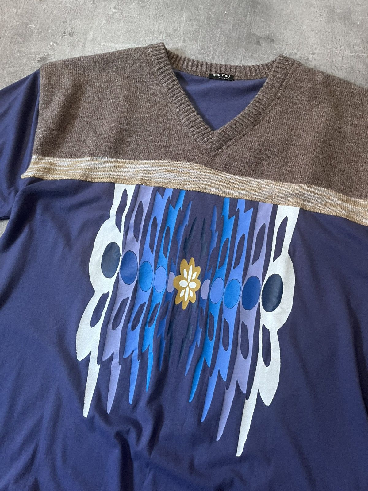 Miu Miu Miu Miu F/W 2003-04 T-shirt V-neck wool rare Size US XL / EU 56 / 4 - 3 Thumbnail