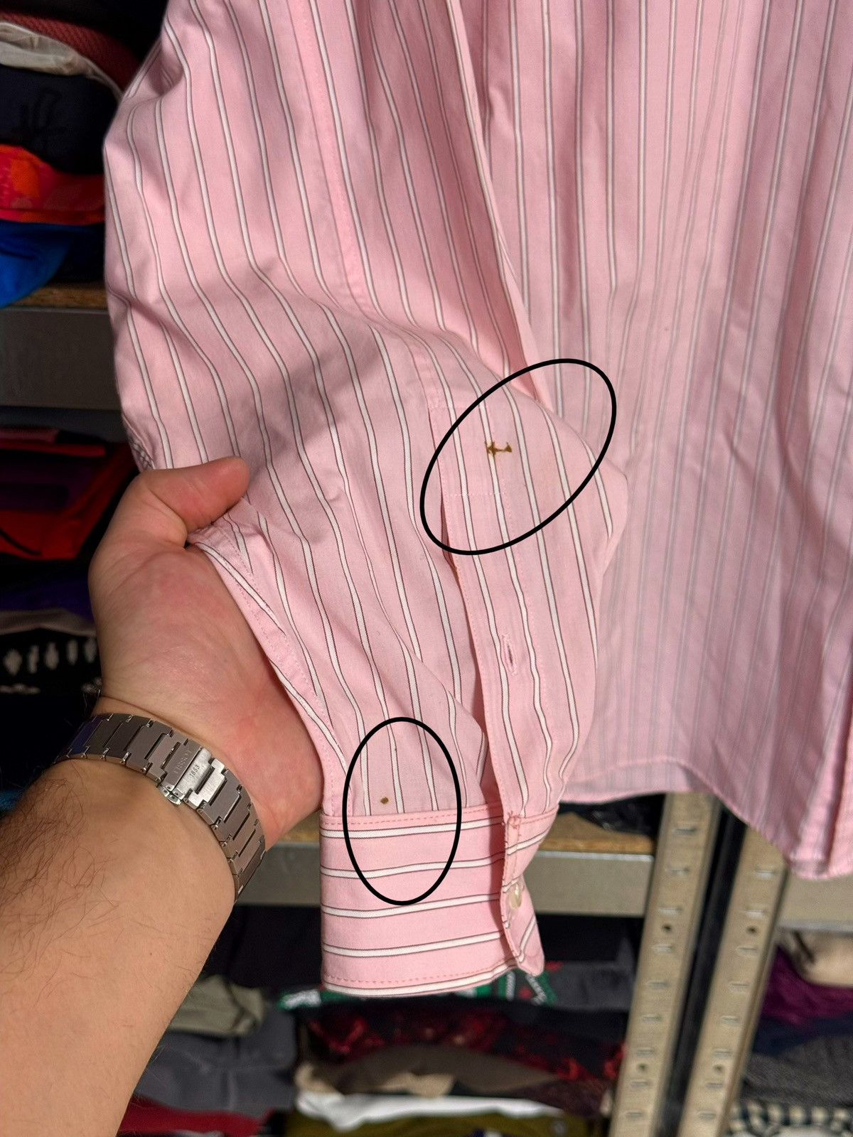 Yves Saint Laurent Vtg Yves Saint Laurent Long Sleeve Shirt Button Up YSL 40/41 Size US L / EU 52-54 / 3 - 6 Thumbnail