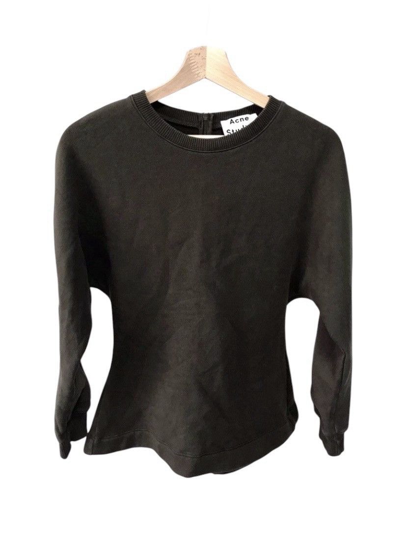 Acne Studios Women's Acne Studios Bat Shaped 2/3 Zip Olive Sweatshirt Size S / US 4 / IT 40 - 1 Thumbnail