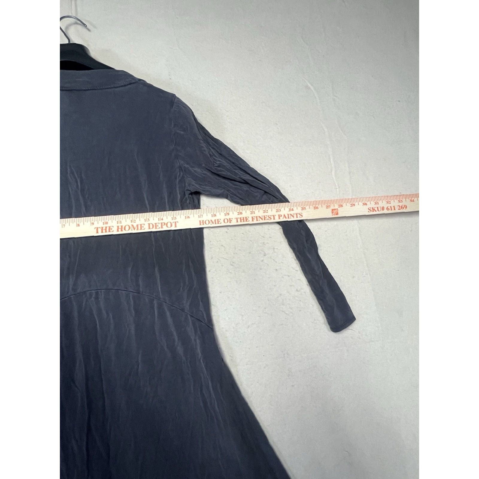 Anthropologie Dolan Dress Womens Gray V-Neck Long Sleeve Mini Pocket Peplum Grunge Bohemian City Classic Gothic Slinky Casual Workwear Thanksgiving? Size S / US 4 / IT 40 - 3 Thumbnail