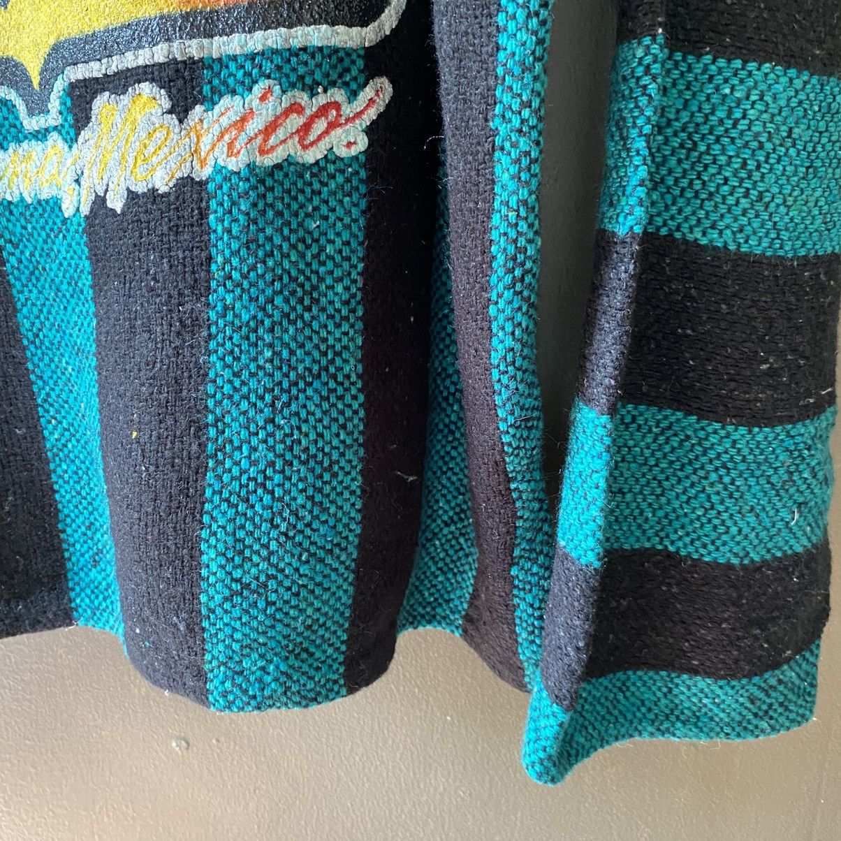 Vintage Black and Teal Striped Baja Hoodie Size US L / EU 52-54 / 3 - 10 Thumbnail