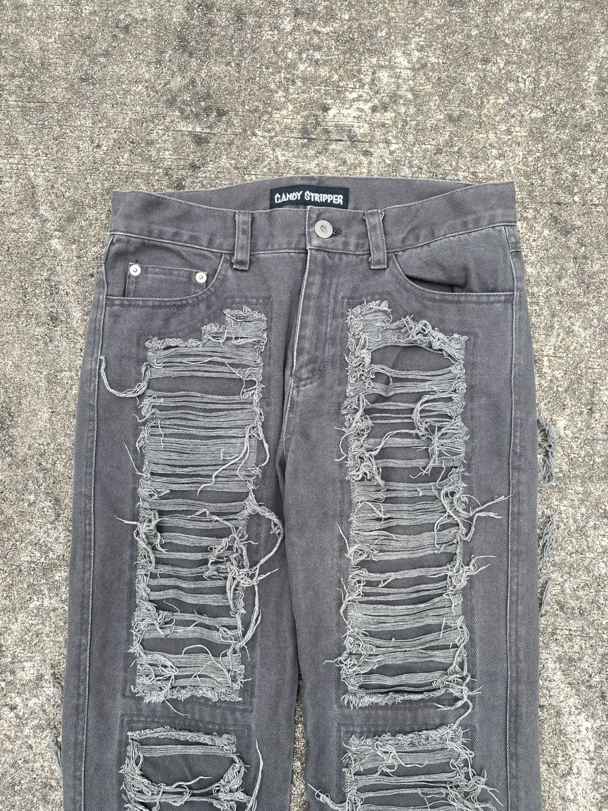Japanese Brand × Vintage Vintage 2000s Candy Stripper Distressed Ripped Jeans Size US 28 / EU 44 - 2 Thumbnail