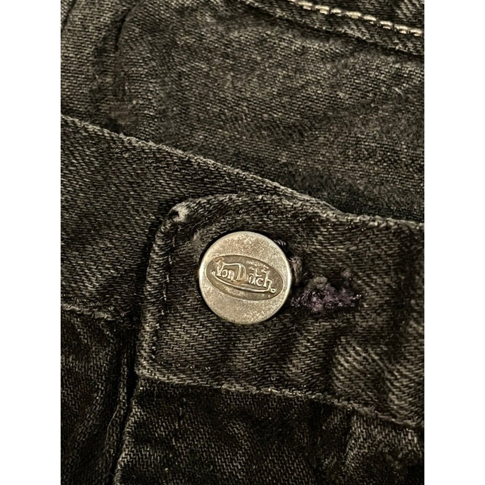 Von Dutch Von Dutch Black Jeans 34x27 Denim Small Crotch Hole Y2K Size US 34 / EU 50 - 6 Thumbnail
