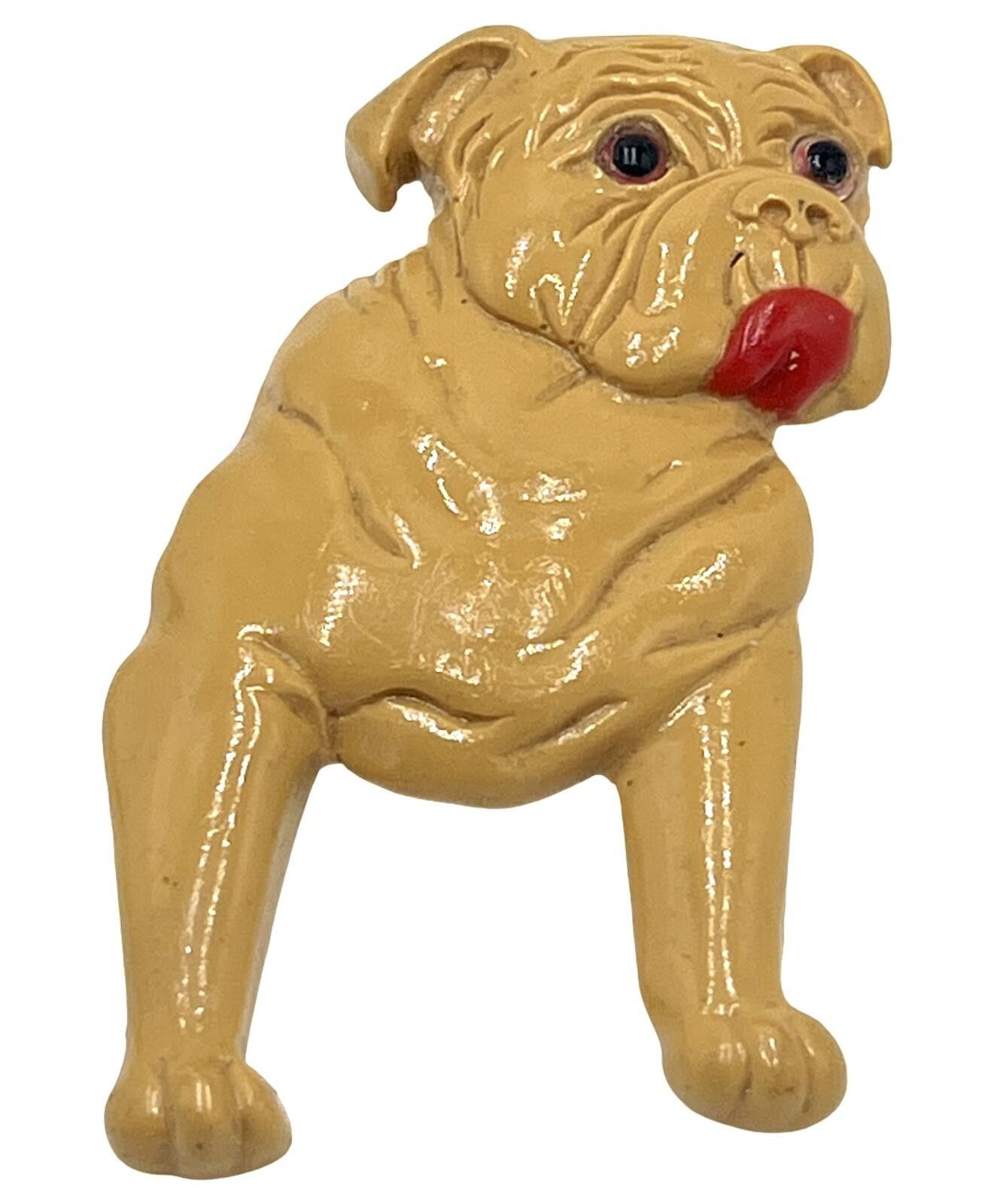 Other Vintage Brown and Red Lucite Bulldog Brooch & Pin Size ONE SIZE - 2 Thumbnail