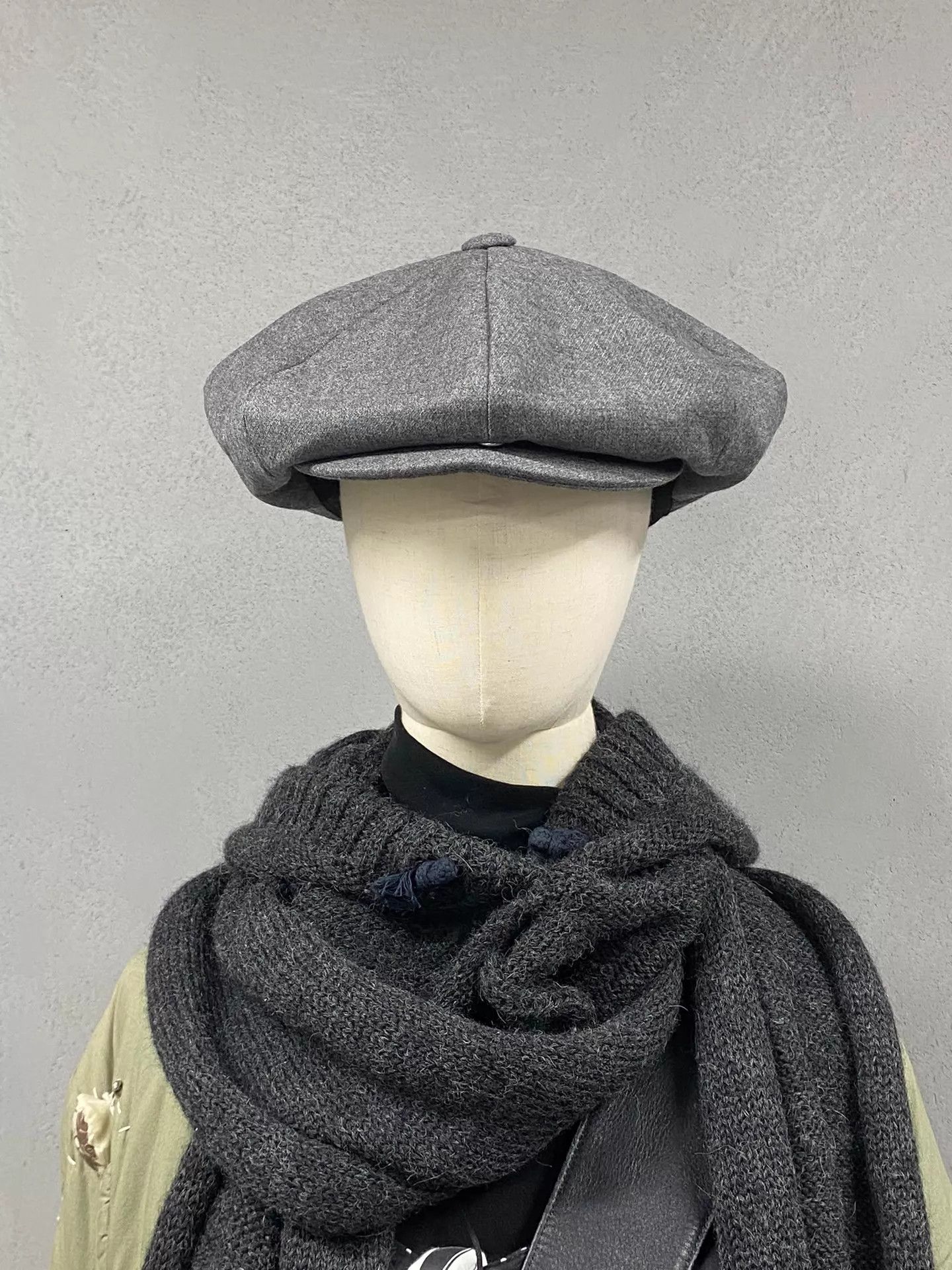 Number (N)ine Number (N)ine x Angelico Gray Felt Octagonal Newsboy Cap Size ONE SIZE - 7 Thumbnail