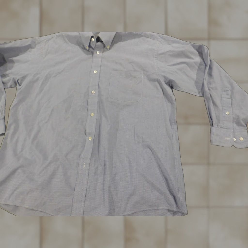 Enro ENRO Shirt Mens 16.5 Blue Plaid Button-Down Knit Cotton Long Sleeve Button-Up Collared Classic Slimming Pockets Regular Vintage No Size US XL / EU 56 / 4 - 1 Thumbnail