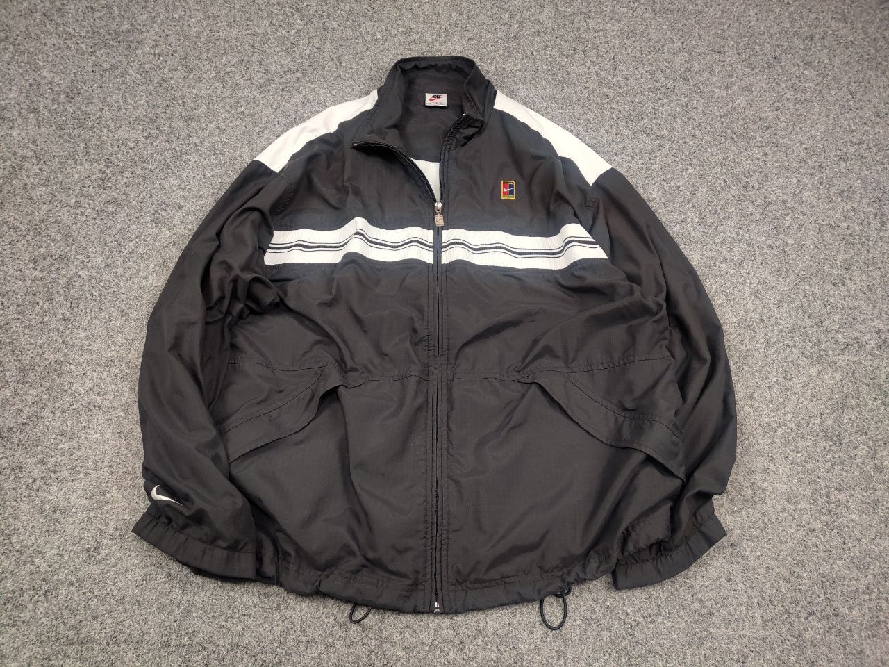 Nike Vintage Nike Court Logo Track Oversized Jacket Y2K Style Size US XL / EU 56 / 4 - 2 Thumbnail