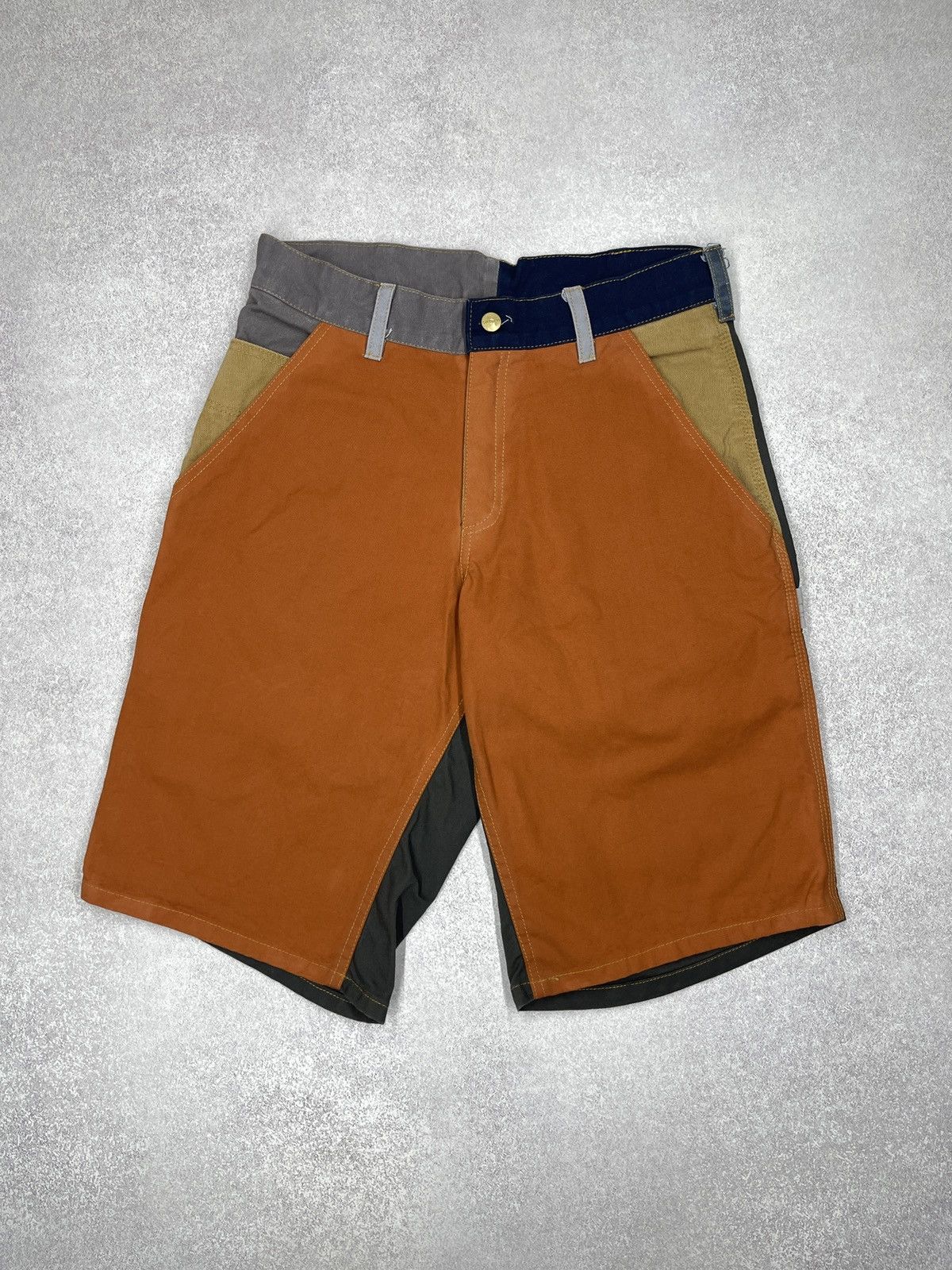 Carhartt Mens Carhartt Carpenter Reworked Patchwork Shorts Stitched Size US 30 / EU 46 - 8 Thumbnail