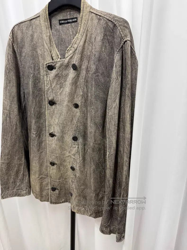 Issey Miyake Issey Miyake Pleated Distressed Double-Breasted Jacket Size US L / EU 52-54 / 3 - 2 Thumbnail