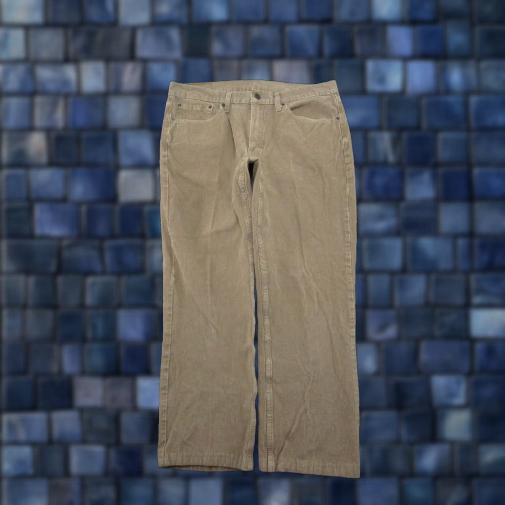 Levi's Levi's 514 Corduroy Pants Mens 36x32 Beige Khaki Straight Leg White Tab Casual 5-Pocket Levi's 500 Series Mens Pants Size US 36 / EU 52 - 1 Thumbnail