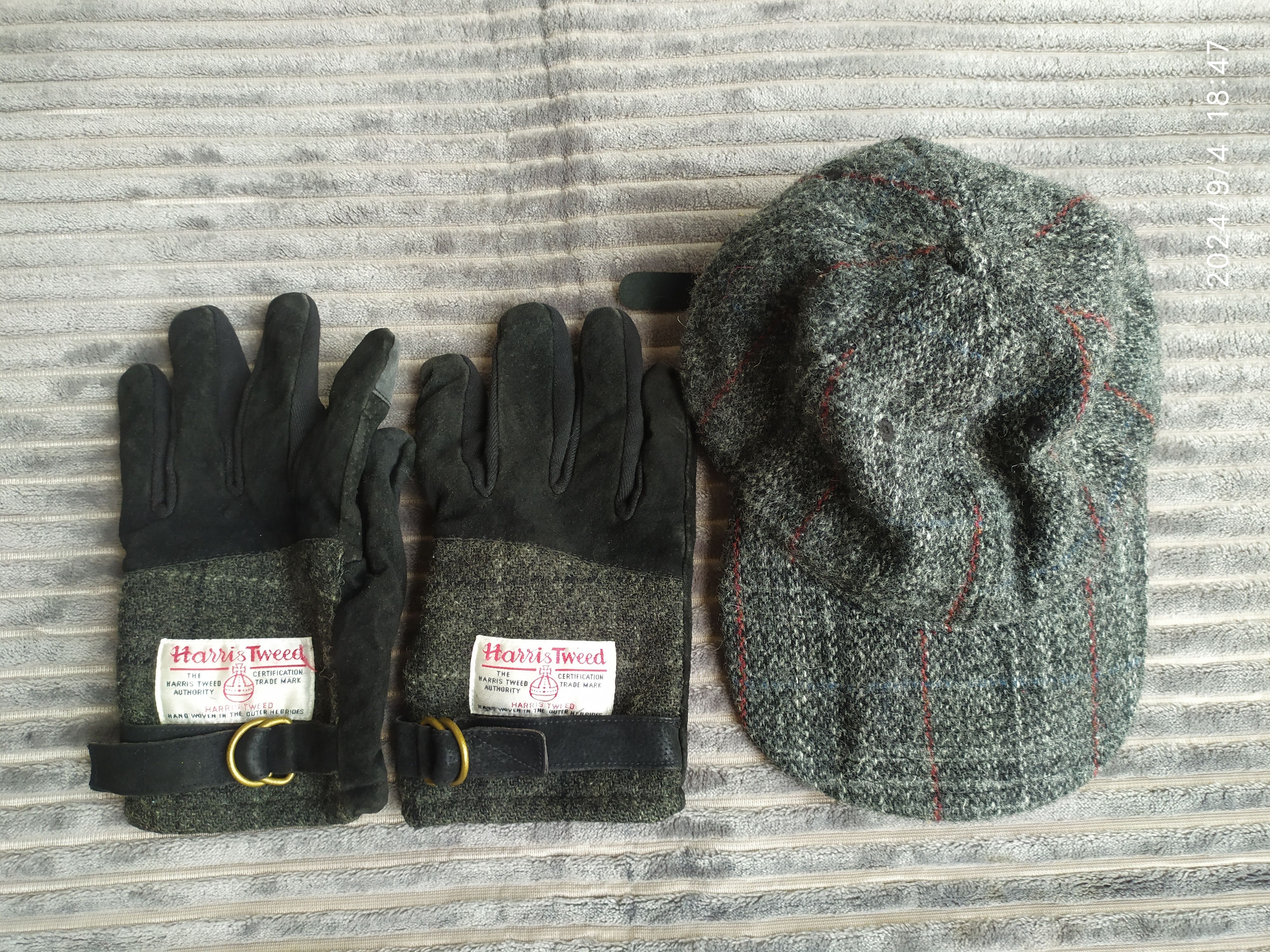 Harris Tweed × Vintage Vintage Harris Tweed cap hat Glove Size ONE SIZE - 1 Thumbnail