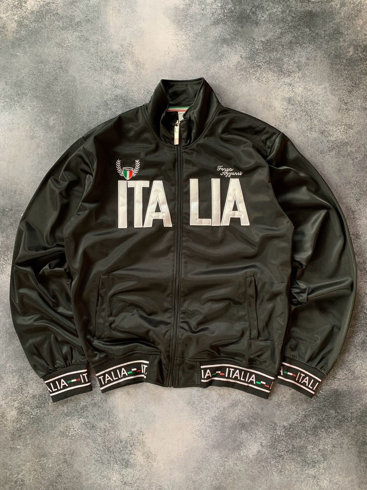 Vintage Vintage Italia Track Zip Up Sweatshirt Y2K Size US L / EU 52-54 / 3 - 1 Thumbnail