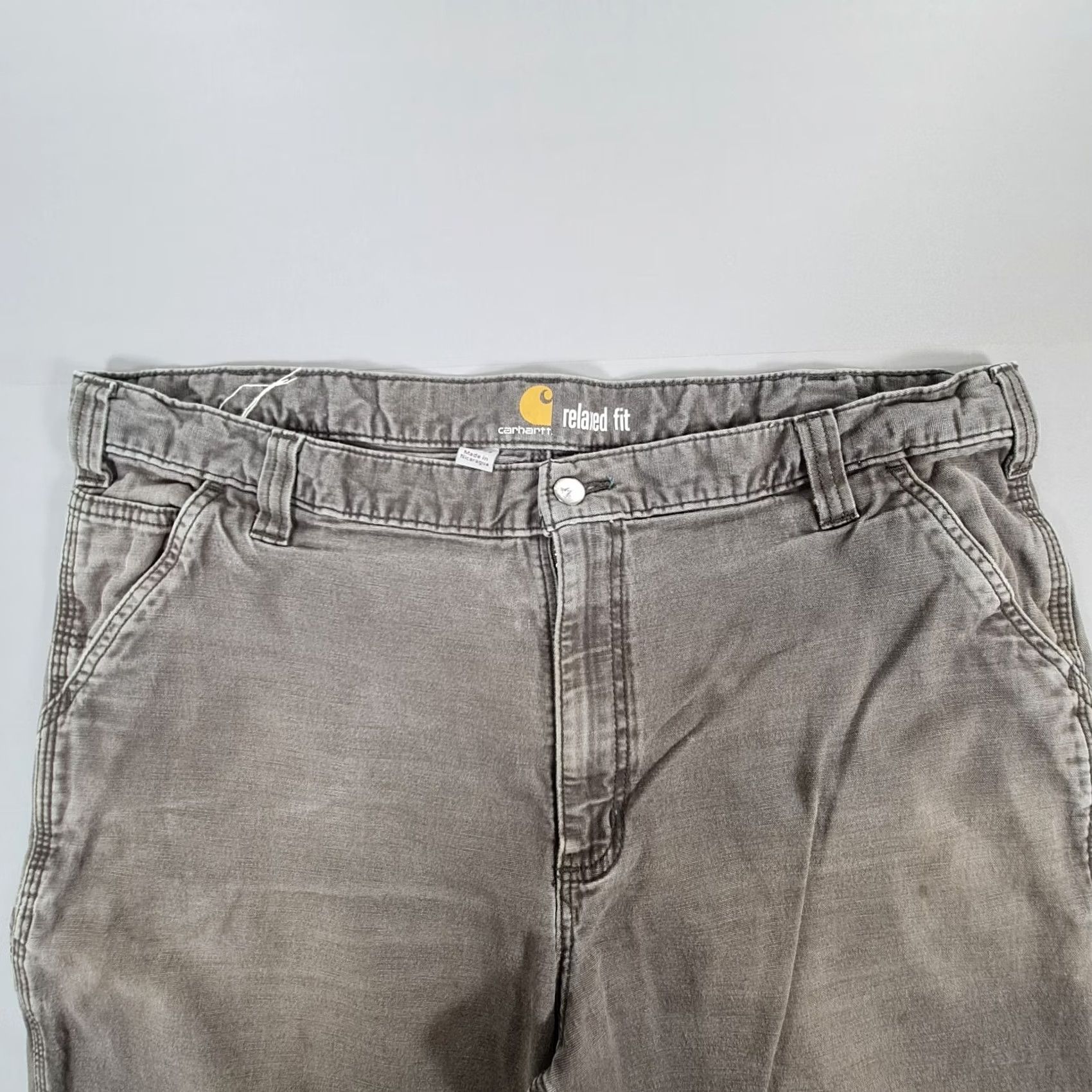 Carhartt Carhartt Mens Trousers Green W42 L32 Relaxed Fit Rugged Flex Canvas 102291-306 Size US 42 / EU 58 - 3 Thumbnail