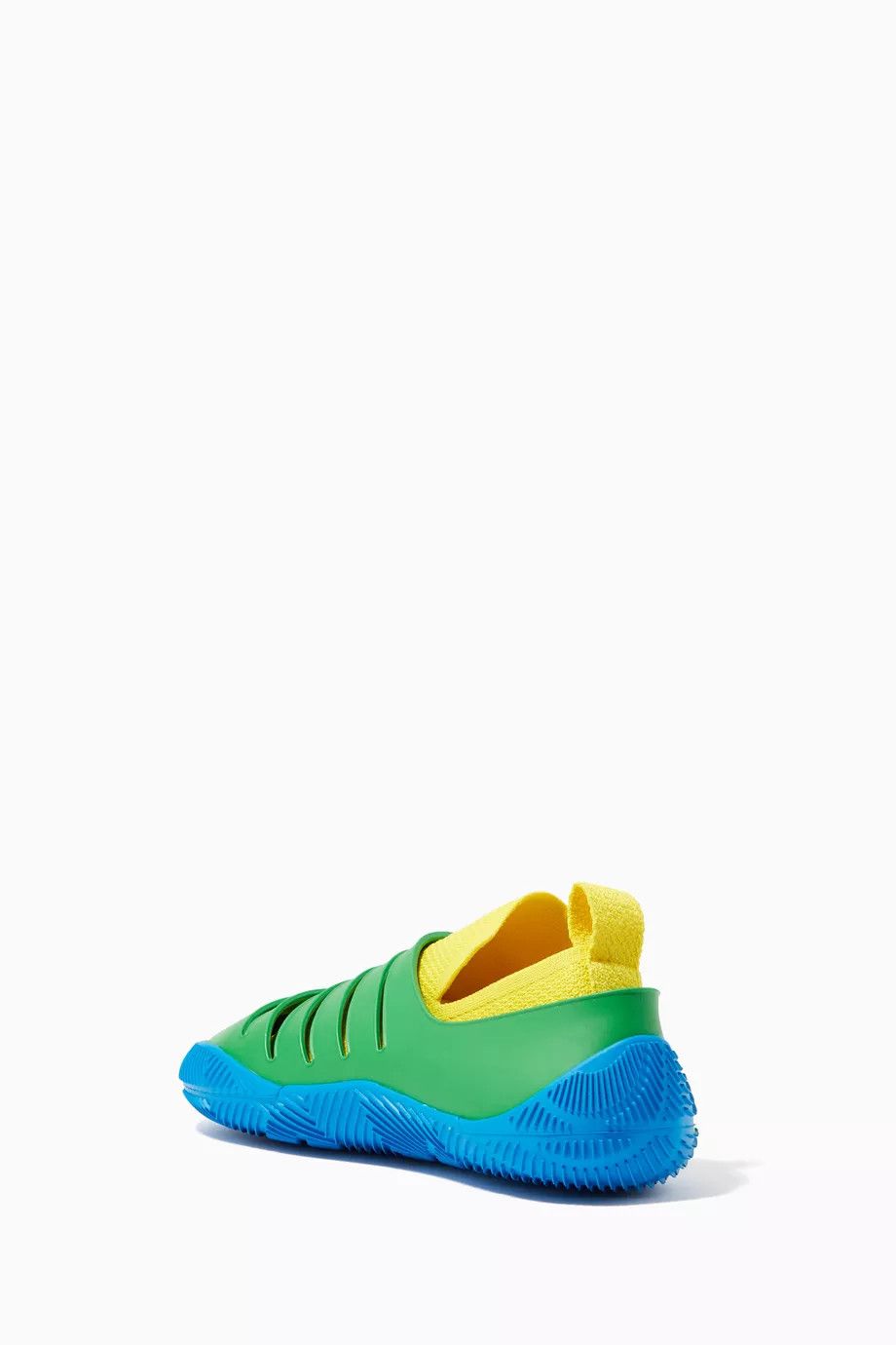 Bottega Veneta o1y0725 Rubber Low-Top Sneakers in Green/Yellow Size US 5 / IT 35 - 3 Thumbnail