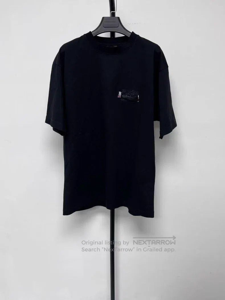 Balenciaga Balenciaga Solid Color Logo Printed Short Sleeve T-Shirt w Size US XS / EU 42 / 0 - 1 Thumbnail