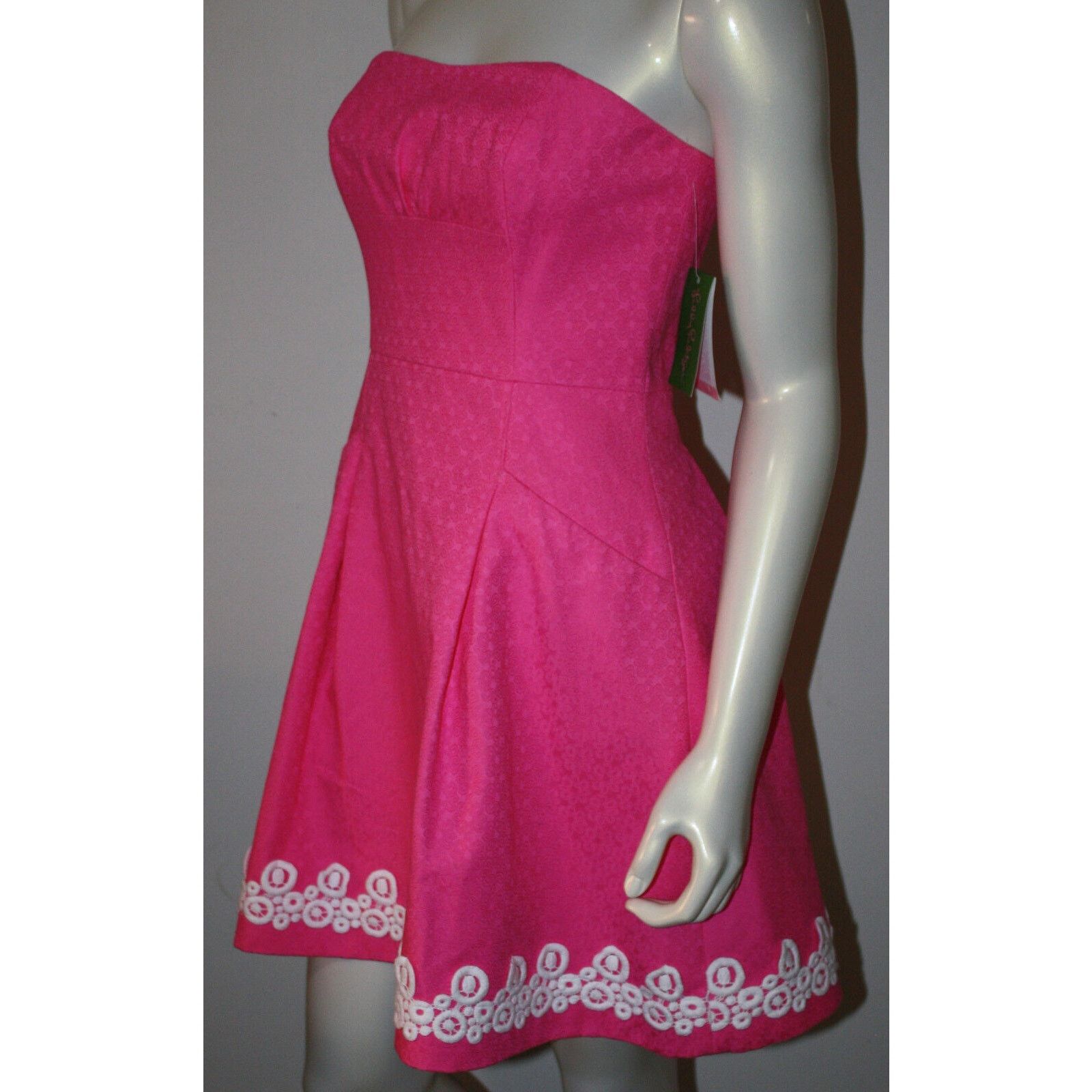 Lilly Pulitzer LILLY PULITZER Dress NWT 4 Blossom Jacquard Hotty Pink 96162 Size S / US 4 / IT 40 - 4 Thumbnail