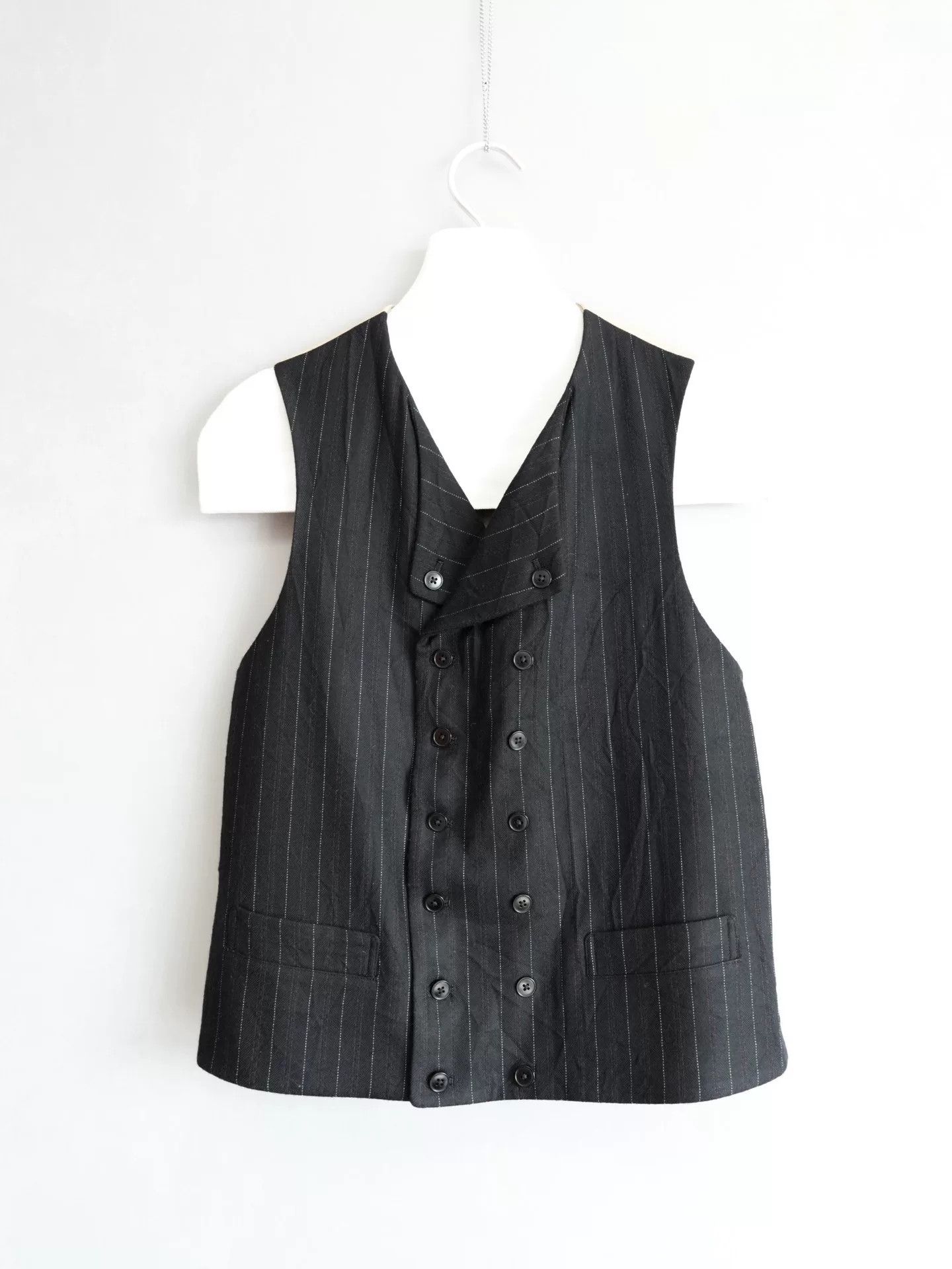 Yohji Yamamoto Yohji Yamamoto Black Red Striped Vest Size US M / EU 48-50 / 2 - 1 Thumbnail