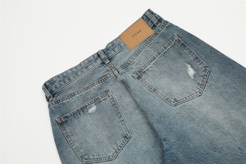 Japanese Brand × Jean American washed street distressed loose ripped jeans Size US 34 / EU 50 - 5 Thumbnail