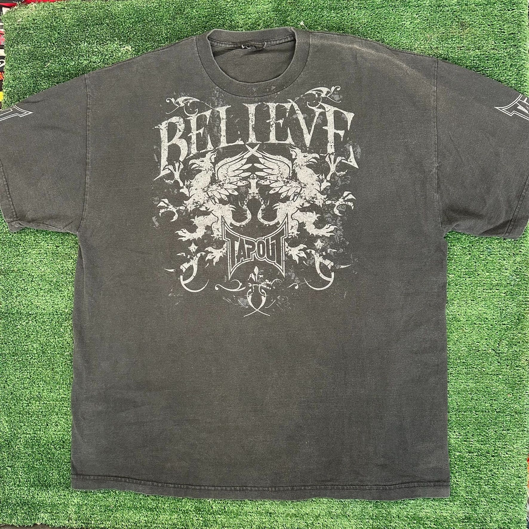 Tapout Vintage Y2K Tapout Believe T-Shirt MMA UFC Grunge Punk Boxy Size US XL / EU 56 / 4 - 2 Thumbnail