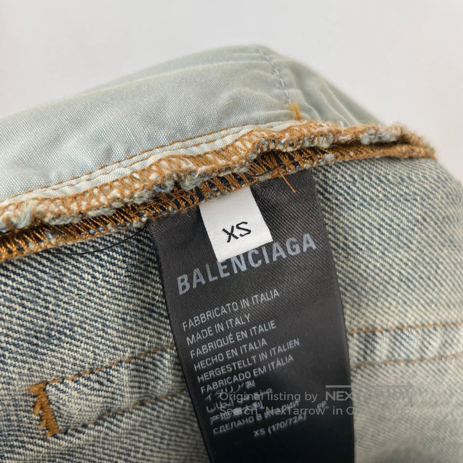 Balenciaga Balenciaga size XS Distressed Denim Wide Leg Pants Size XS Size US 27 - 6 Thumbnail