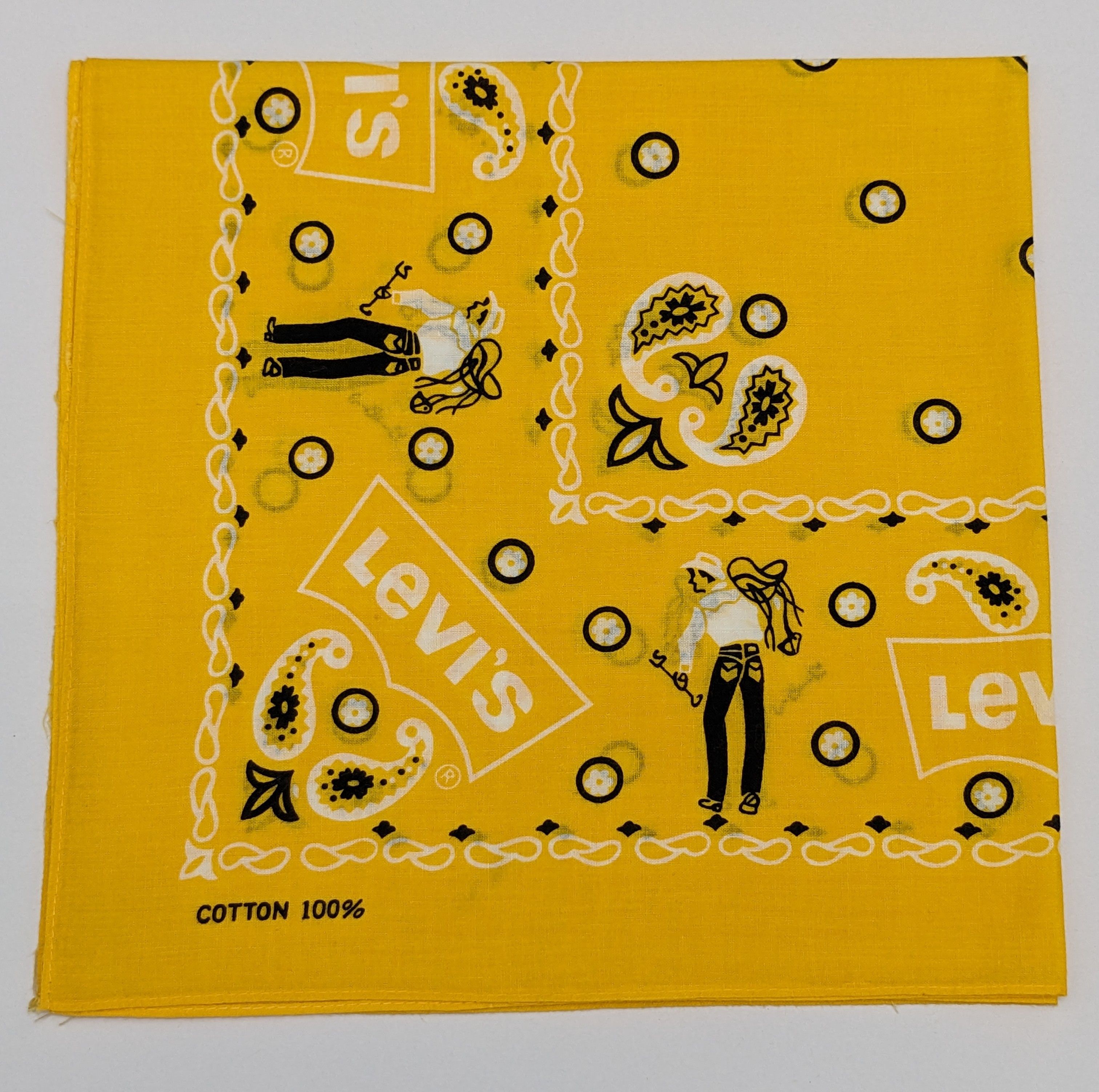 Levi's VINTAGE LEVI'S BANDANA COWBOY WESTERN BATWING HANDKERCHIEF Size ONE SIZE - 1 Thumbnail