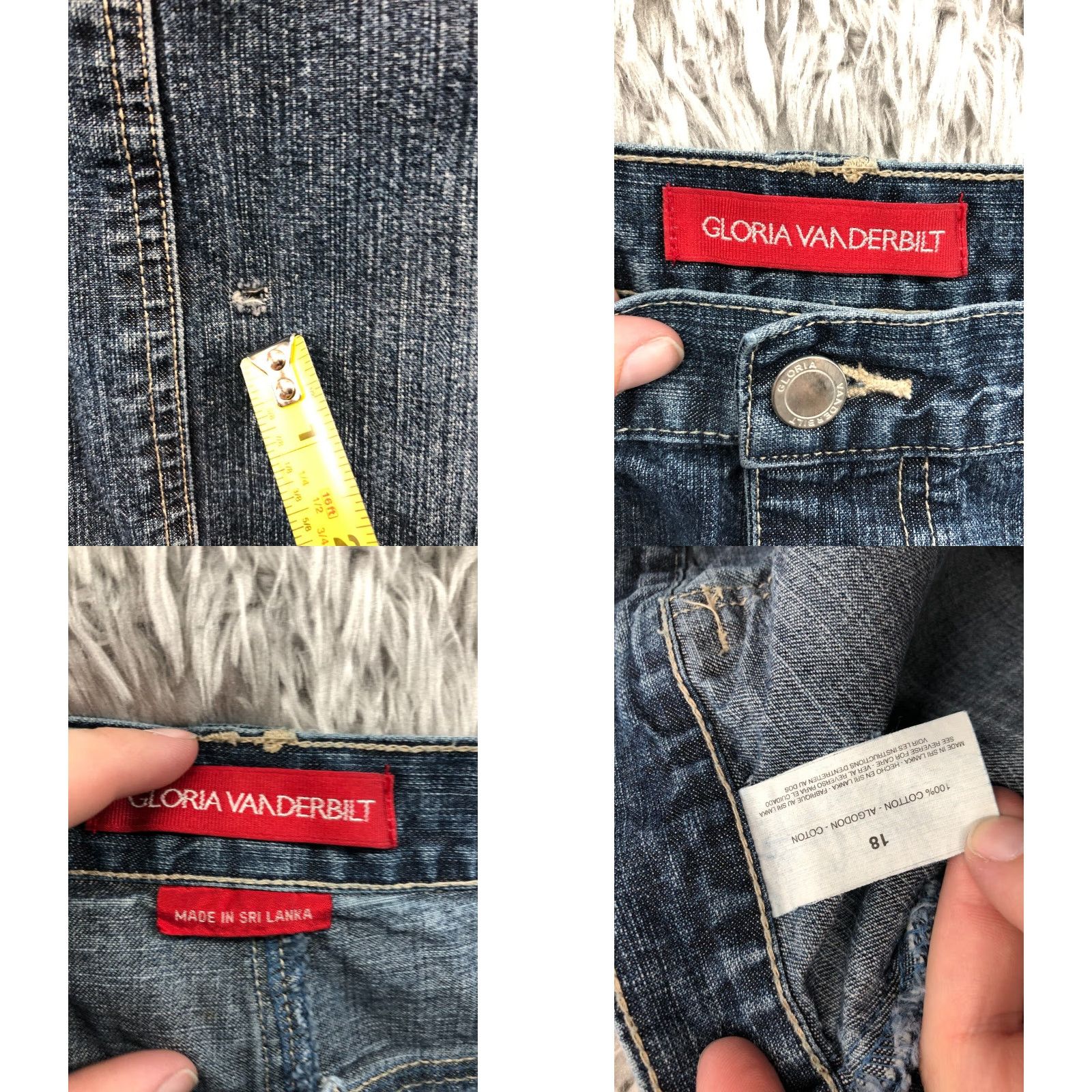Gloria Vanderbilt VINTAGE Gloria Vanderbilt Women Plus Size 18 Denim Pencil Skirt Blue Knee Length Stretch Elastic Waist Pockets 3 Logo button Size 40" / US 18 - 8 Thumbnail