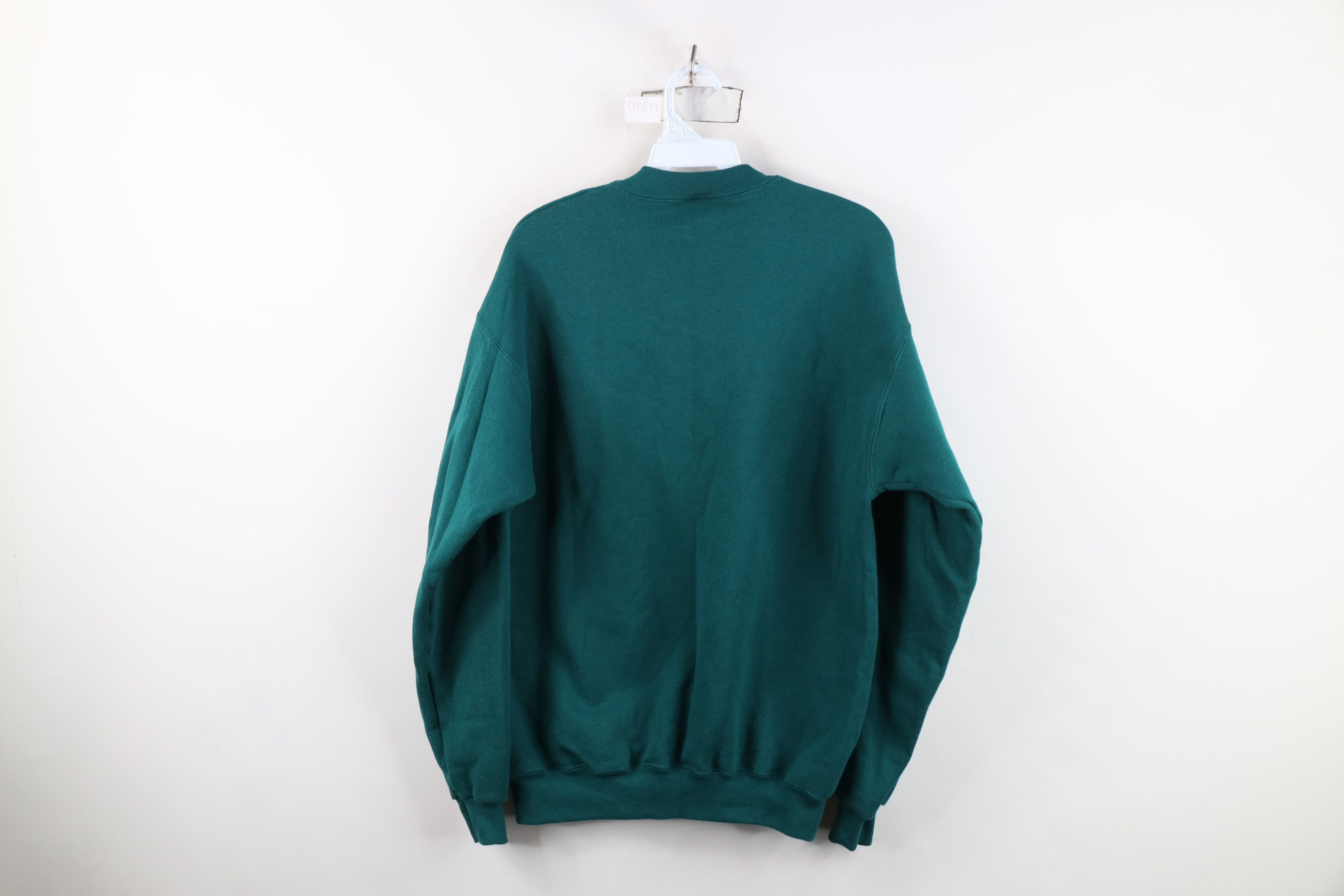 Vintage Vintage 90s Streetwear Blank Heavyweight Sweatshirt Green Size US M / EU 48-50 / 2 - 7 Thumbnail