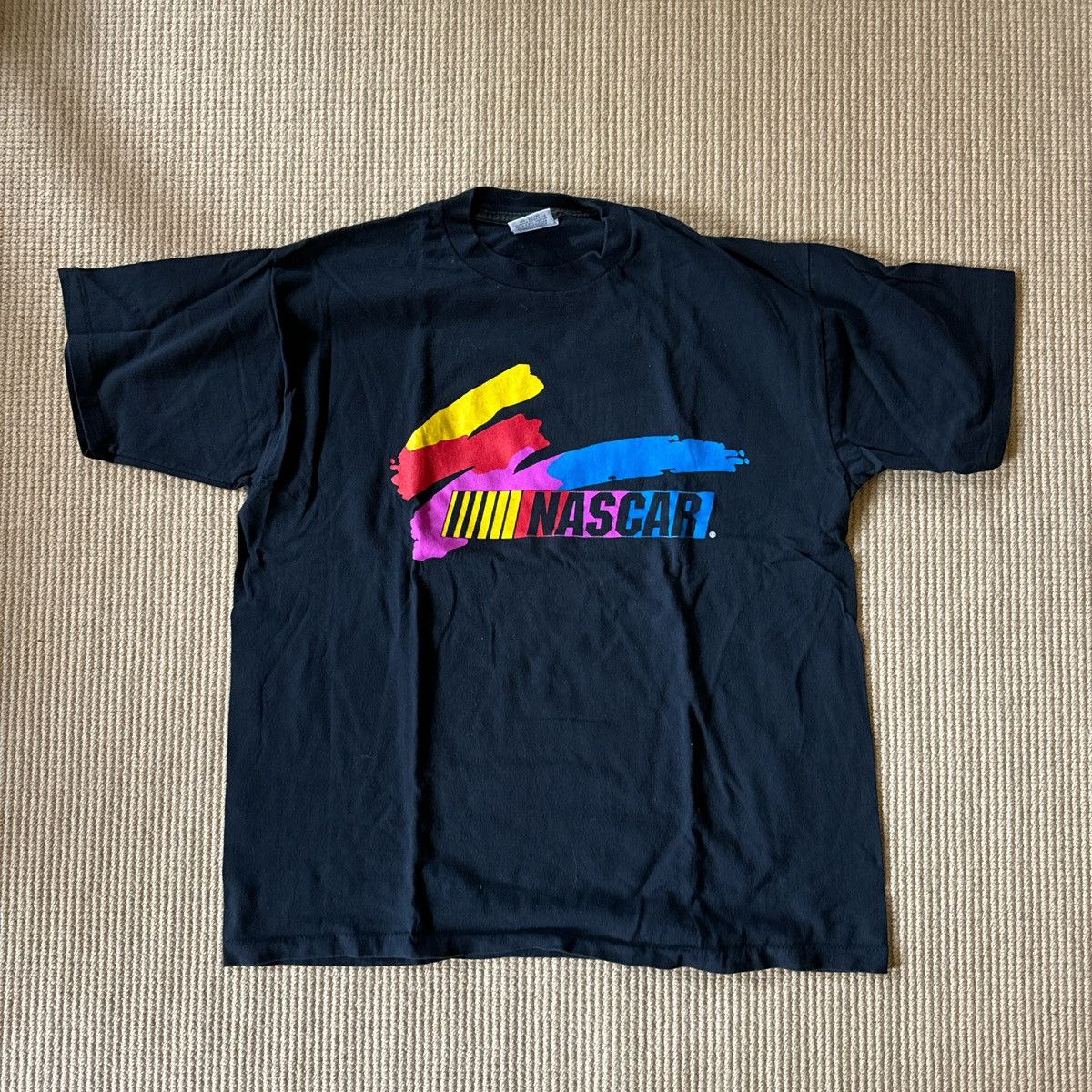 NASCAR × Vintage Vintage NASCAR Black T shirt Size US XL / EU 56 / 4 - 1 Thumbnail