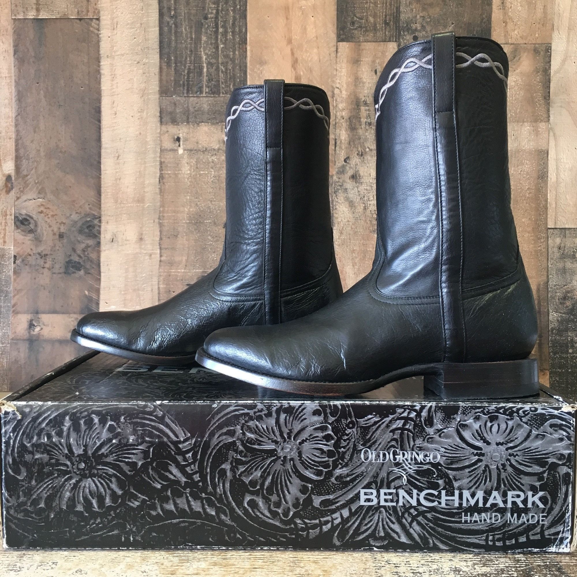 image of Old Gringo Amarillo 10” Mk2293-1 Ostrich Cowboy Boots 9 D in Black, Men's