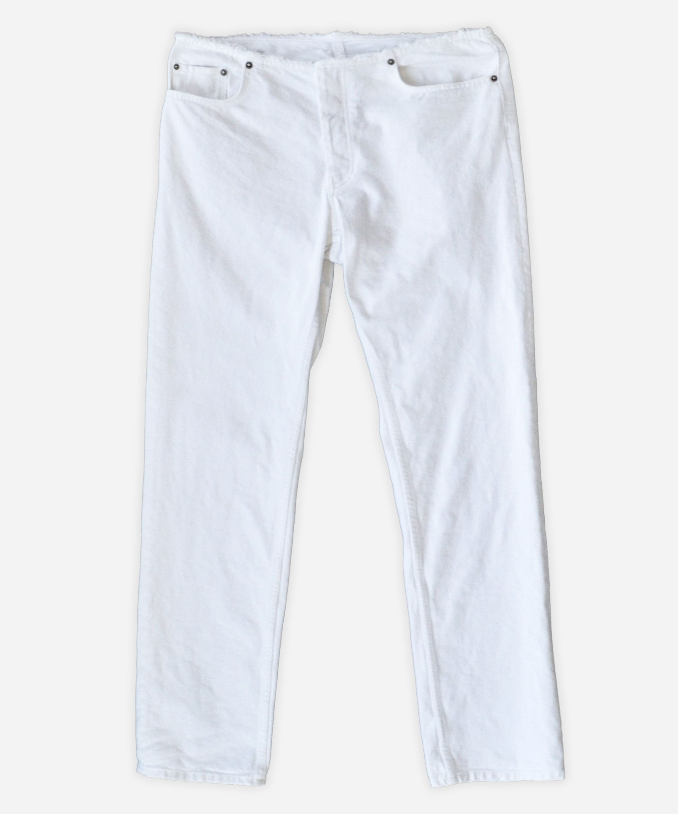 Helmut Lang 🔴 HELMUT LANG Jeans White Denim Pants 90s Cotton Pockets Size US 33 - 2 Thumbnail
