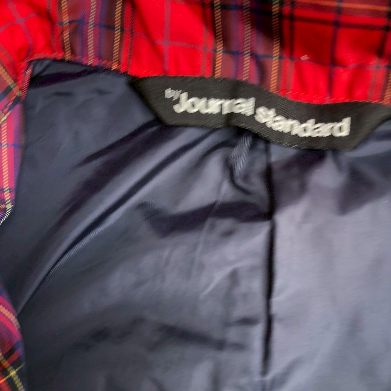 Journal Standard Vintage Y2K Journal Standard Red Tartan Nylon Coat Size US M / EU 48-50 / 2 - 10 Thumbnail