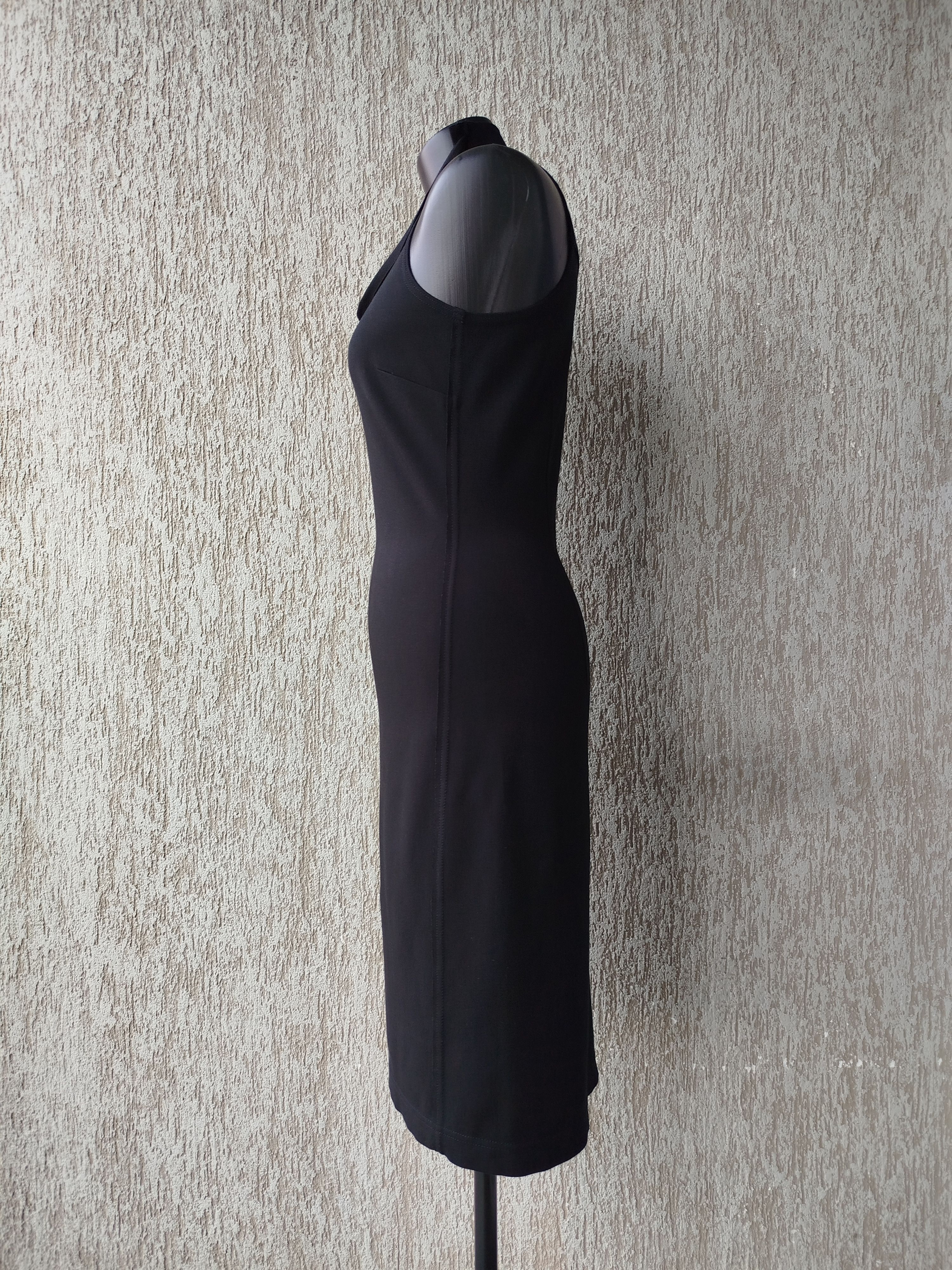 Sarah Pacini Pencil Dress Midi Sleeveless Jersey Bodycon High Neck Size S Size S / US 4 / IT 40 - 9 Thumbnail