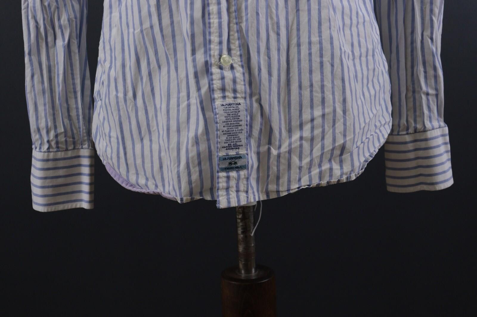 La Martina La Martina Buenos Aires Blue Stripe Shirt M 41-42 Size US L / EU 52-54 / 3 - 3 Thumbnail