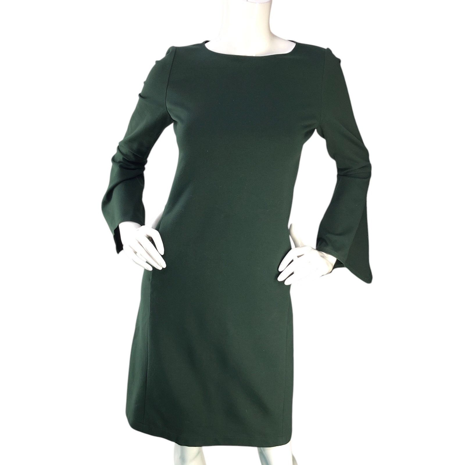 Lafayette 148 Lafayette 148 New York Womens Size XS Dress Round Neck Green Size XS / US 0-2 / IT 36-38 - 11 Thumbnail