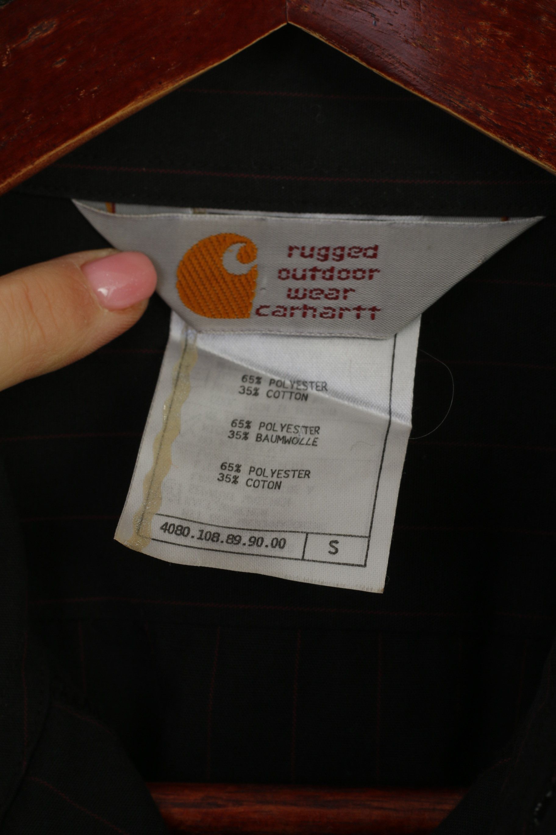 Carhartt Carhartt Men S Casual Shirt Black Striped 8531 Size US S / EU 44-46 / 1 - 5 Thumbnail